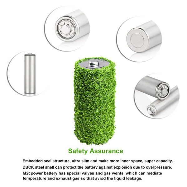 M2cpower® NiMH 1100mAh AAA Rechargeable Batteries - Image 6