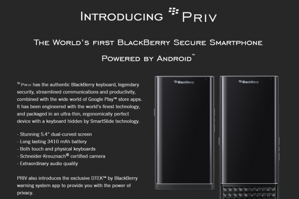 BlackBerry Priv Smartphone - Image 5