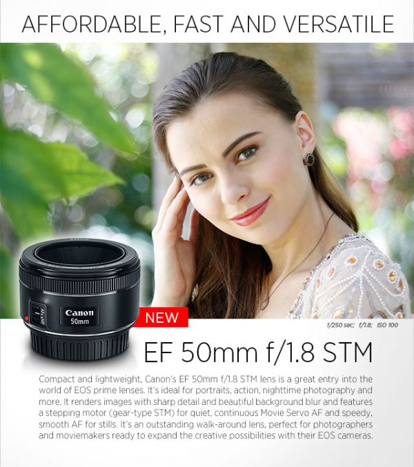 Canon EF 50mm f/1.8 STM Standard Lens - Image 2