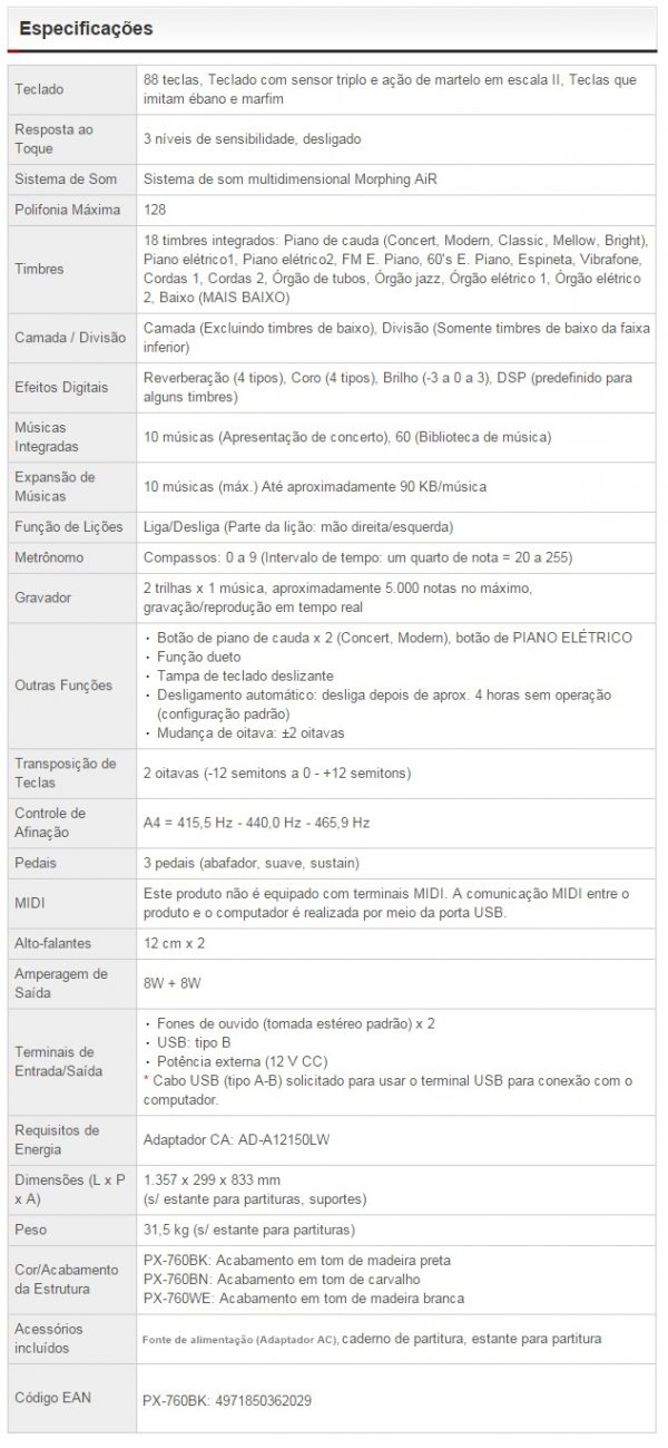 Casio Privia PX-760 Digital Console Piano - Image 8