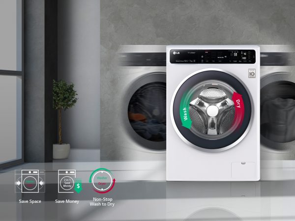 LG F1496AD5 Wash 8kg/Dry 4kg Capacity Washer Dryer - Image 6