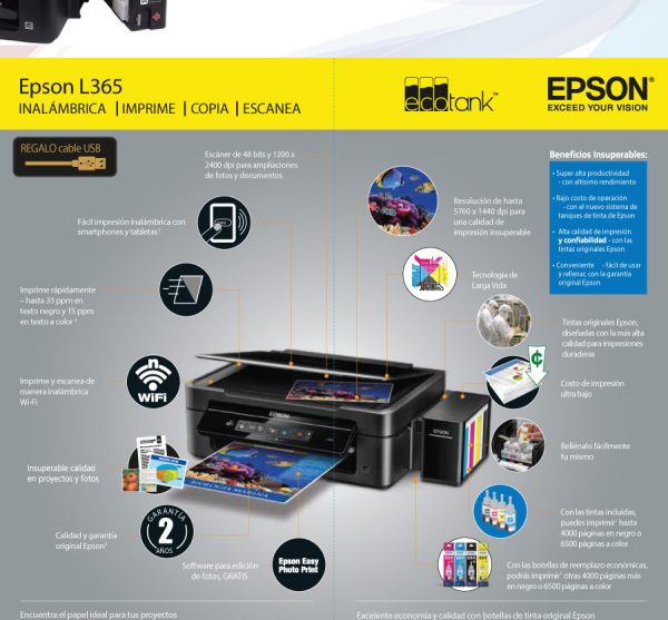 Epson L365 Colour Inkjet - Image 6