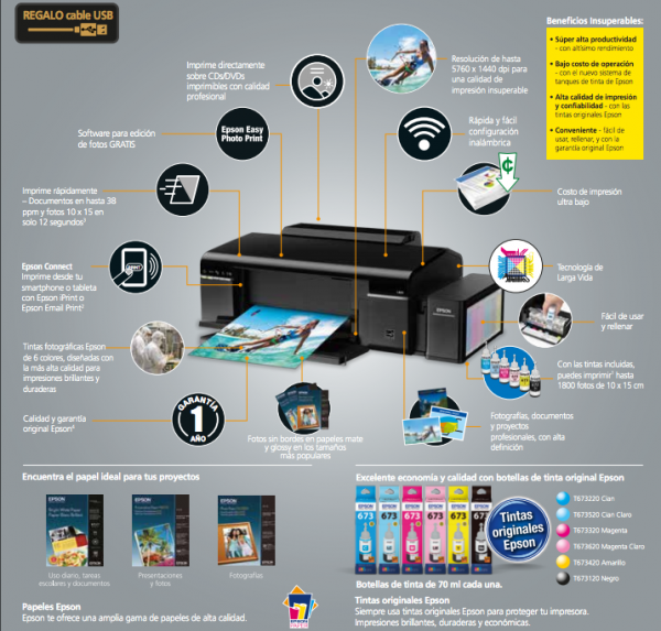 Epson L805 Colour Inkjet Printer - Image 2
