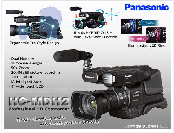 Panasonic HC-MDH2 AVCHD Shoulder Mount Camcorder - Image 18