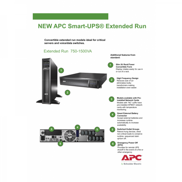 APC SMART-UPS 1500VA LCD RM 2U 230V - Image 4