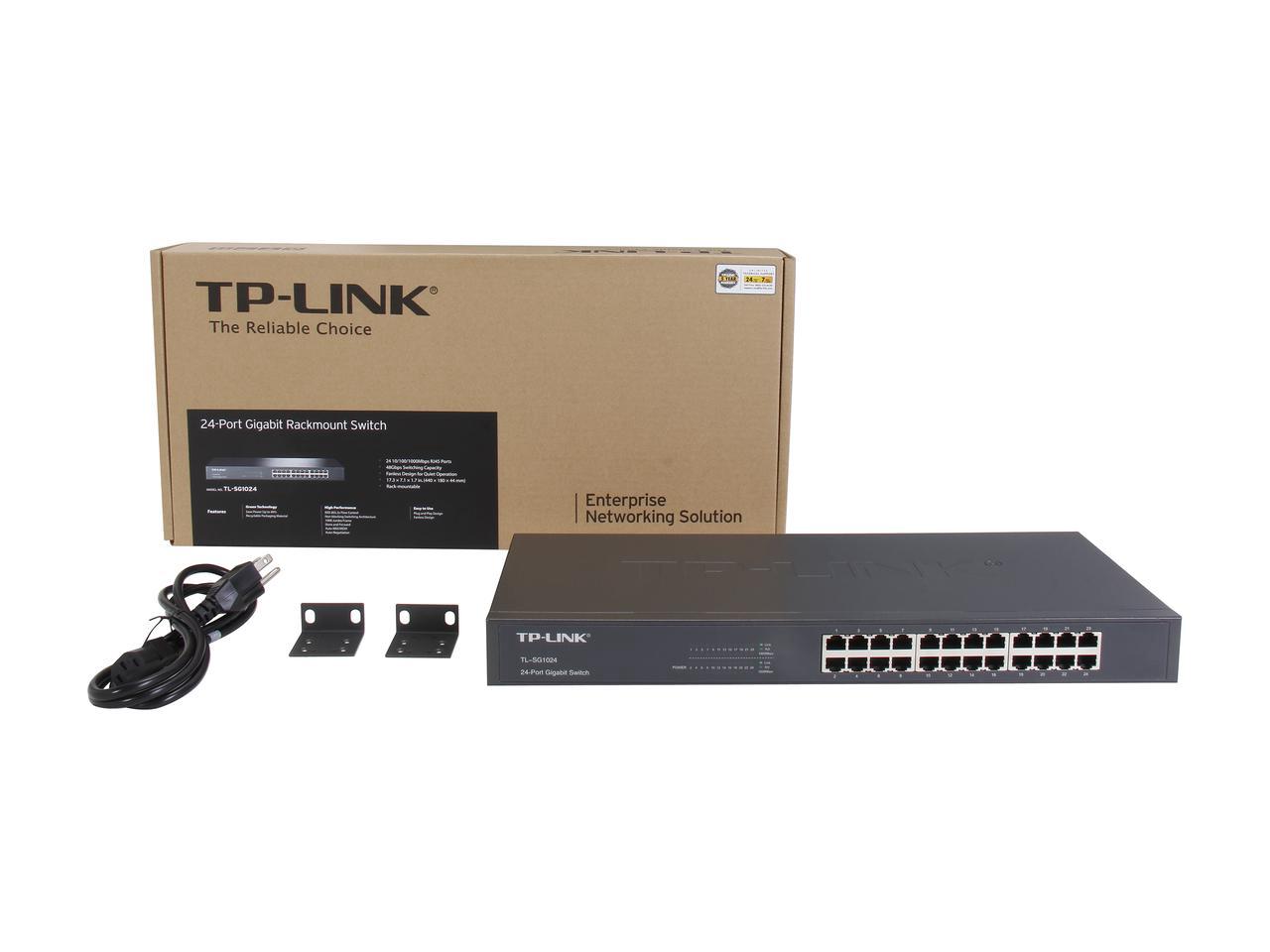 Tp Link Tl Sg1024 10 100 1000mbps 24 Port Gigabit 19 Inch Rackmountable Switch Enterprise Network Switches Computers Tablets Network Hardware