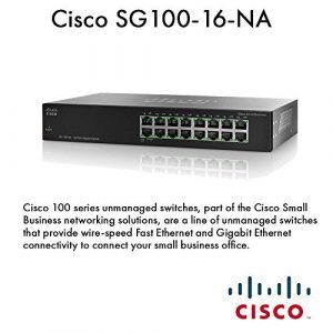 Cisco SG100-16-NA Unmanaged 16-Port Gigabit Switch
