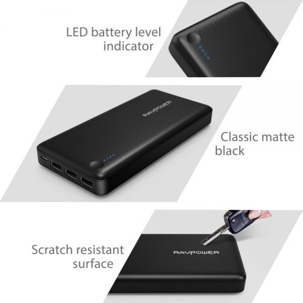 RAVPower Portable Charger RAVPower  3-USB Ports Power Bank - Image 7
