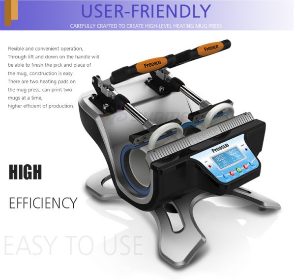 Freesub Automatic Mini Double Station Baking Mug Press Machine - Image 8