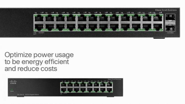 Cisco SG100-16-NA Unmanaged 16-Port Gigabit Switch - Image 3
