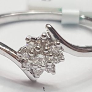 18K White Gold Diamond Ring with Diamond