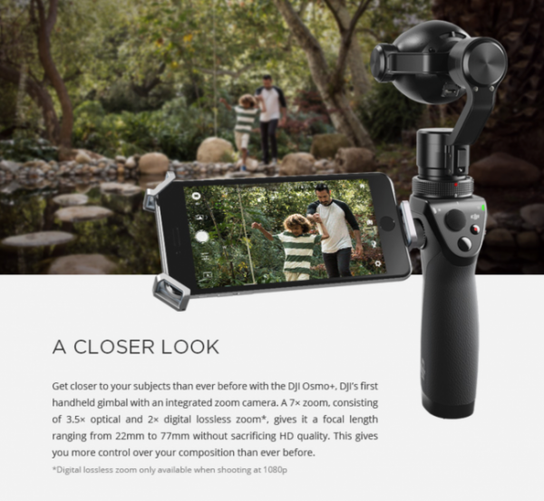 DJI Osmo+ Handheld Gimbal with 4K Zoom Camera - Image 9