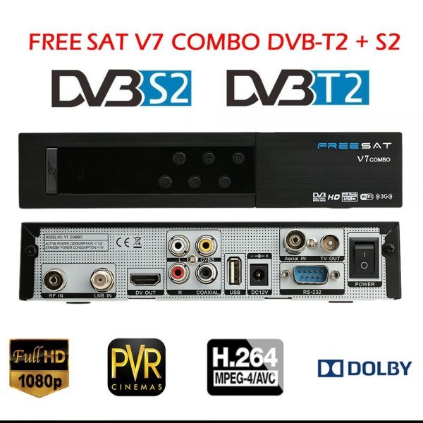 FREE SAT V7 HD DVB-S2 DECODER RICEVITORE SATELLITALE TV DIGITALE