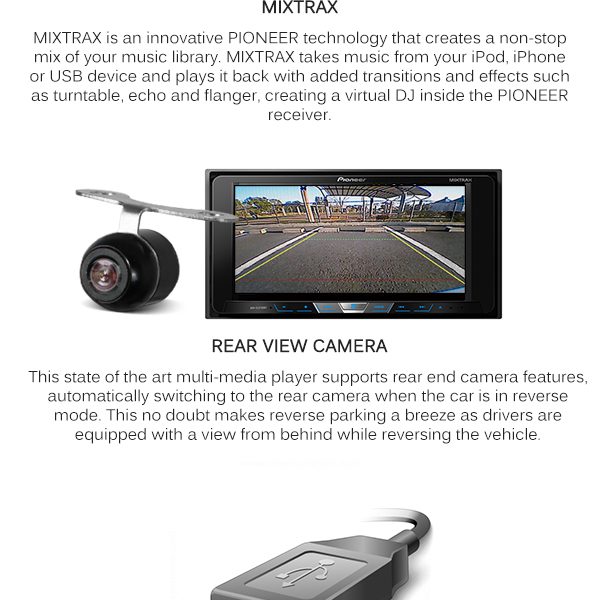 PIONEER AVH-XL5750BT Car DVD Player Stereo - Image 5