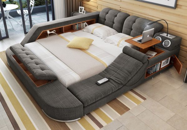 The Ultimate Bed With Integrated Massage Chair + Bluetooth audio system + Smart safe and Desk - Image 4