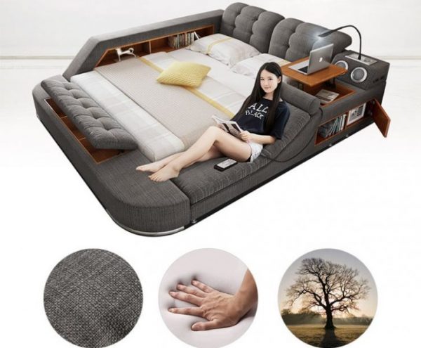 The Ultimate Bed With Integrated Massage Chair + Bluetooth audio system + Smart safe and Desk - Image 7