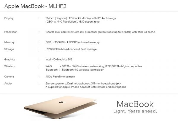 Apple Macbook 12" MLHF2 - Image 2
