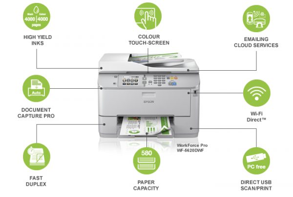 Epson Workforce PRO WF-5620 DWF Colour Multifunctional Printer - Image 5