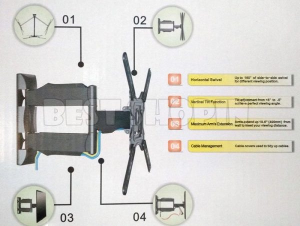 Emmy Mount DF400 Full Motion Cantilever Mount - Image 4