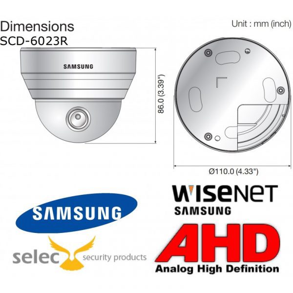 Samsung SCD-6023RAP IR Dome Camera - Image 4
