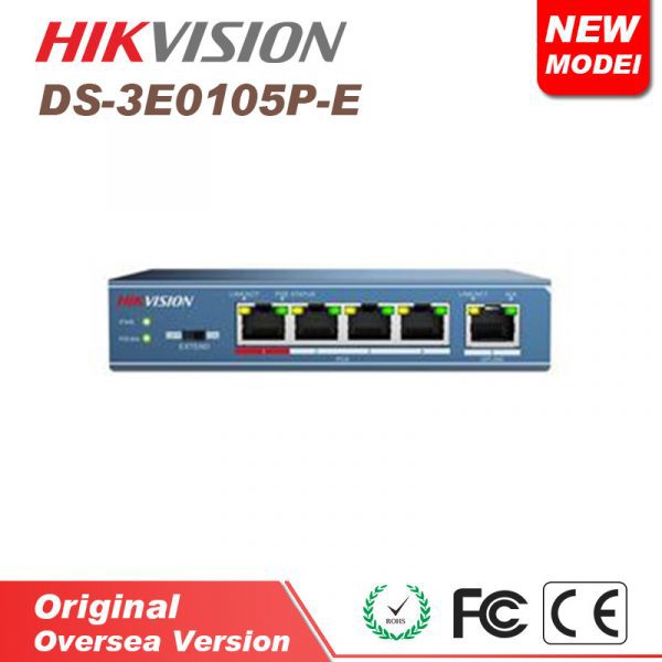 Hikvision DS-3E0105P-E - 4port PoE Switch - Image 2