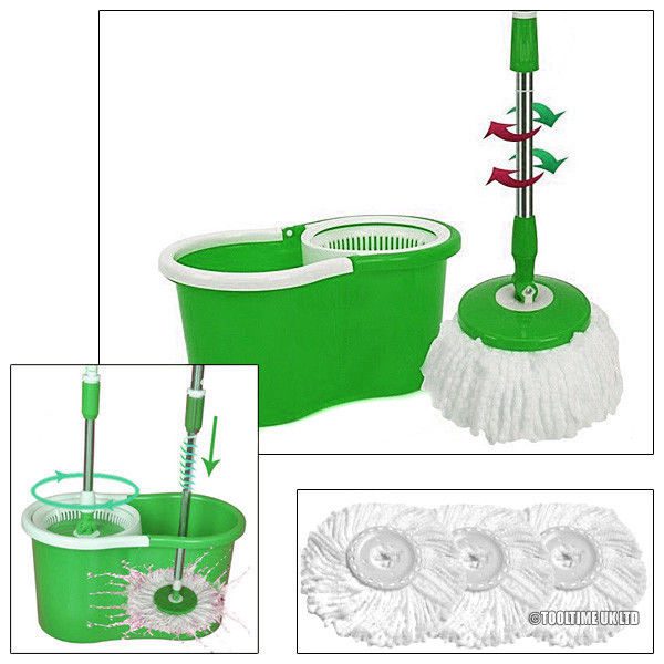 Magic Spin Mop - Easy Press Mop Bucket Set - 360° Rotation Push & Pull - Image 4