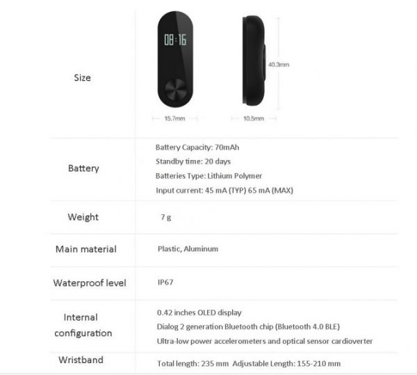 Xiaomi Mi Band 2 Smart Watch for Android iOS - Image 8