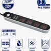 Promate Power Extension, Smart Surge Protector Power Strip - Image 2