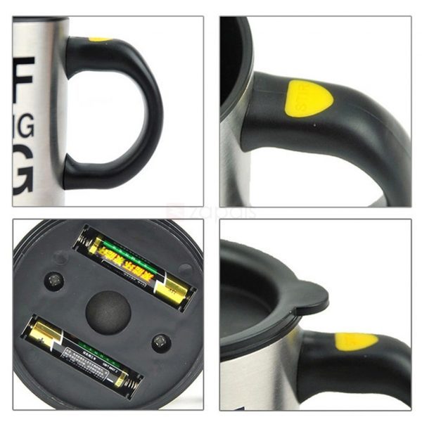 Automatic Self Stirring Mug- Reusable Auto Mixing Cup with Travel Lid - Image 5
