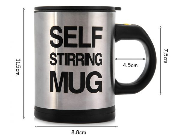 Automatic Self Stirring Mug- Reusable Auto Mixing Cup with Travel Lid - Image 6