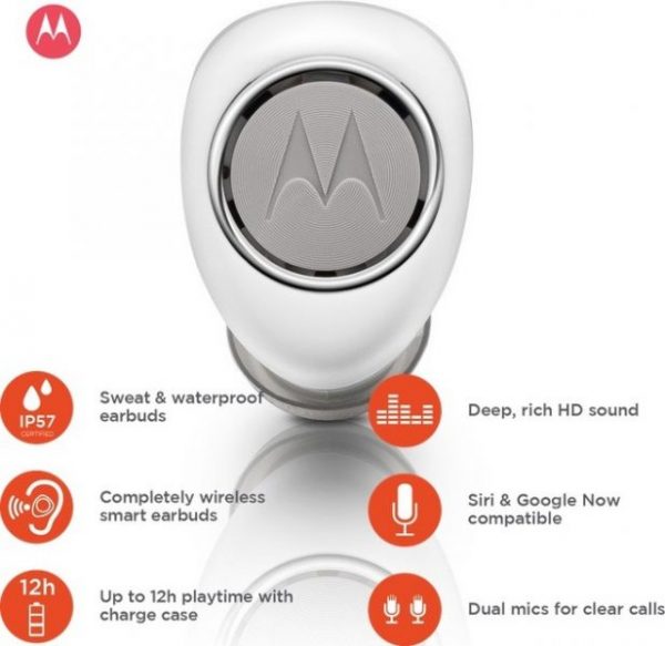 Motorola SH001A VerveOnes+ Completely Wireless and Waterproof Smart Earbuds - Image 4