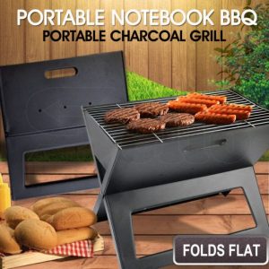 Portable Foldable Notebook Mini Charcoal BBQ Grill