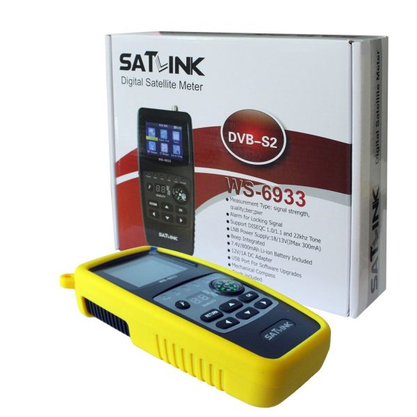 SATLINK WS-6933 DVB-S2 FTA C&KU Band Digital Satellite Meter Finder with Compass 