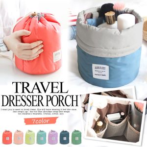 Travel Waterproof Cosmetic Bags Makeup Bag Travel Barrel Cases Kit Organizer