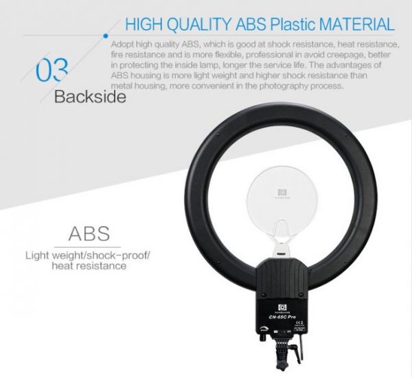 NanGuang CN-R640 19 Outer Photography Video Studio 640 LED CRI 95 5600K Dimmable Ring Light - Image 5