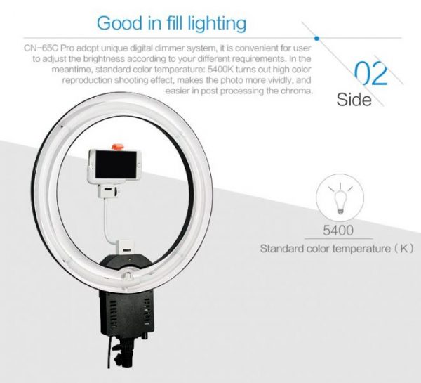 NanGuang CN-R640 19 Outer Photography Video Studio 640 LED CRI 95 5600K Dimmable Ring Light - Image 6