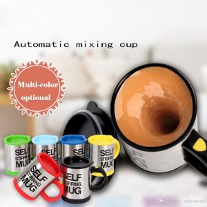 Automatic Self Stirring Mug- Reusable Auto Mixing Cup with Travel Lid