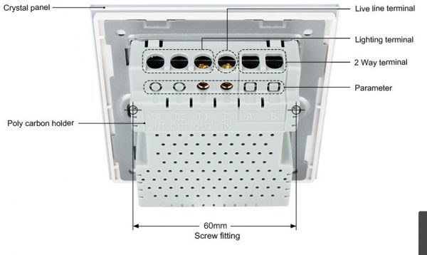 LIVOLO UK Dimmer and Touch Switch, Crystal Glass Panel, VL-C301D-61, 1 Gang 1 Way - Image 6