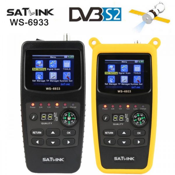 Satlink WS-6933 Medidor de buscador de señal de satélite digital DVB-S/S2 FTA Para Sat DISH 