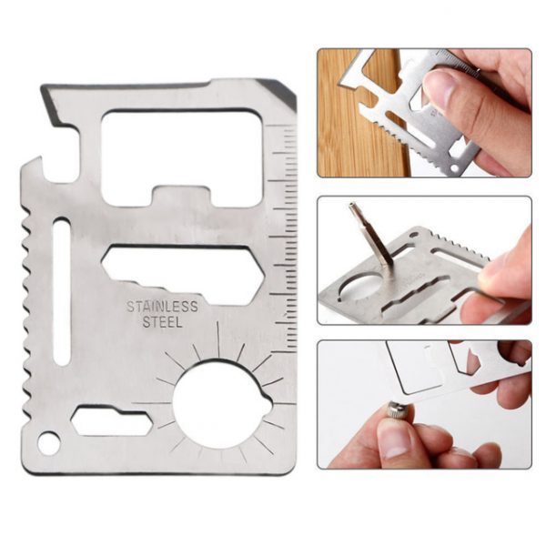 Multi Tools 11 in 1 Multi function Outdoor Hunting Survival Camping Pocket Military Card Knife - Image 4