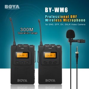 BOYA BY-WM6 UHF Professional Omni-Directional Wireless Lavalier Microphone System