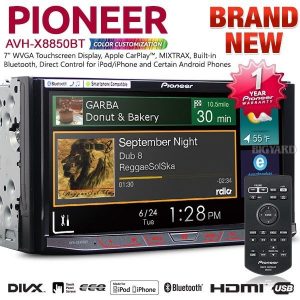 Pioneer AVH-X8850BT Bluetooth In-Dash Multimedia Player - Touch Screen Display