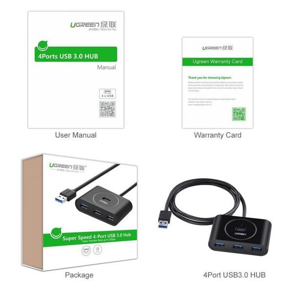 UGREEN USB 3.0 Hub 4 Port USB 3 Data Hub - Image 9