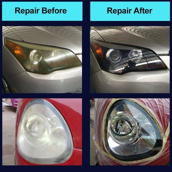 ErYao Headlight Retreading Agent Headlight Lens Restoration Polishing kit Light Scratch Rremover Car Headlight Maintenance Cleaning Spray Car Cleaning Supplies Headlamp Brightener 
