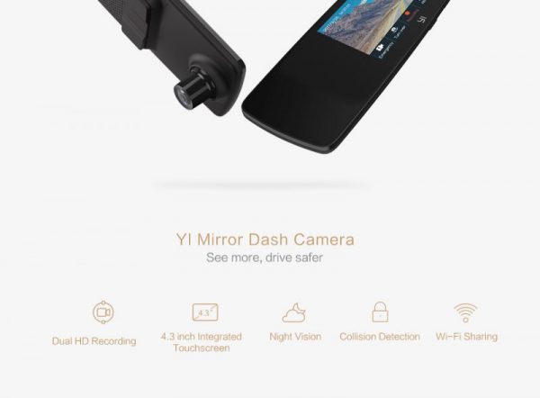 YI Mirror Dash Cam Dual Dashboard Camera Recorder - Image 9