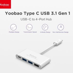 Yoobao YB-H1C3A/C Ultra Slim 4 Port USB-C Data Hub