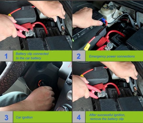 Multi-functional Car Air Pump Jump Starter Emergency Power Bank Charger - Image 5