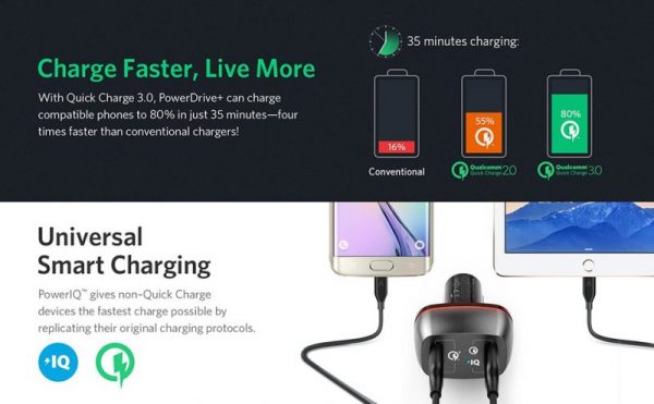 Anker PowerDrive+ 2 Quick Charge 3.0 42W Dual USB Car Charger - Image 5