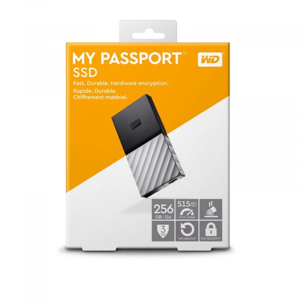 WD WDBK3E2560PSL‎ My Passport USB Type-C External SSD Tech
