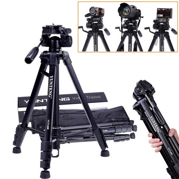 Yunteng VCT 668 VCT-668 Professional Flexible Tripod with Damping Head Fluid Pan - Image 8